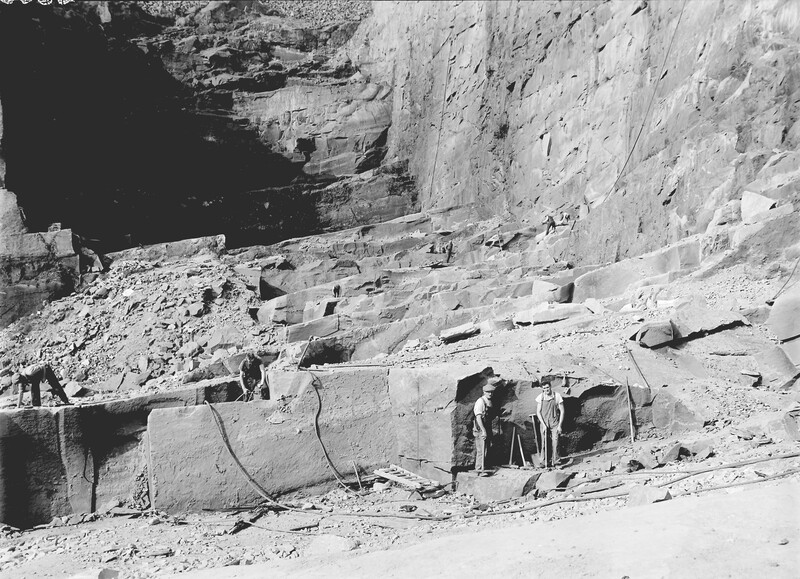 A quarry in the Locharbriggs Cluster, photographed in 1937.