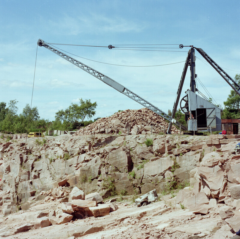 A quarry of the Locharbriggs Cluster, photographed in 1984.